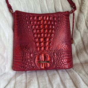Brahmin Shimmering Red Crossbody Bag